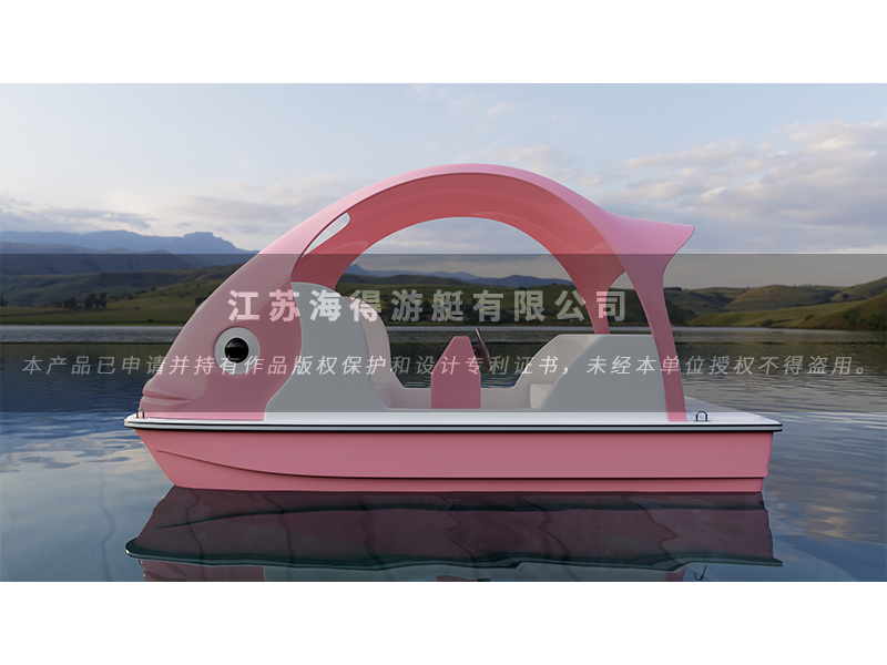 可爱多彩鱼电动船